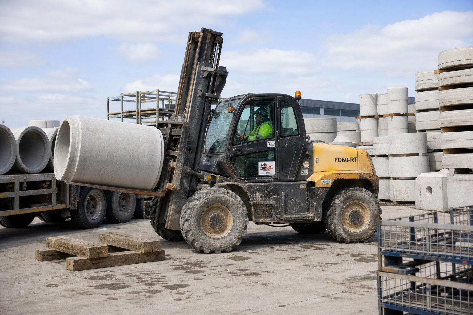 5 Ton Rough Terrain Forklift Delivered for Heavy-Duty Outdoor Material Handling