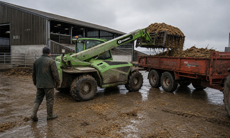 Telehandler for Manure and Silage Handling on Livestock Farms