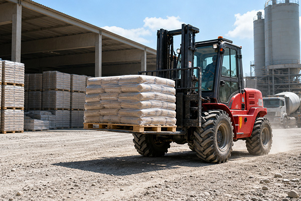 Forklifts for Cement Plants and Bagged Cement Handling on Uneven Ground
